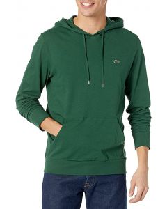 Lacoste Camiseta masculina de algodão com capuz e manga comprida.