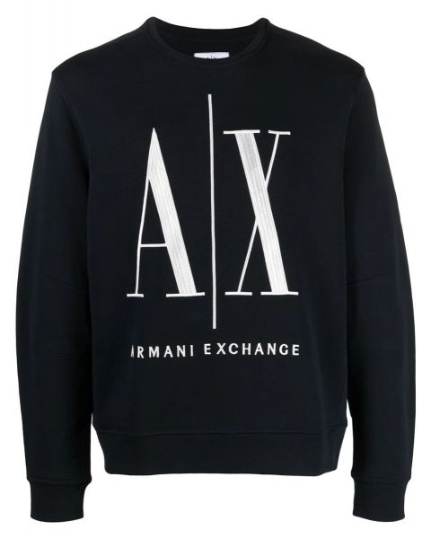 Moletom decote careca com estampa de logo Armani